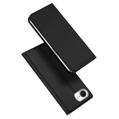 Dux Ducis iPhone 16e hoesje - Slim bookcase - Zwart