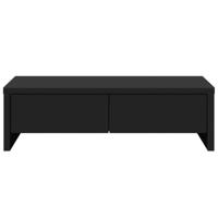 Monitorstandaard met lades 50x27x15 cm bewerkt hout zwart - thumbnail