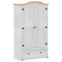 Kledingkast Corona wit 102x52x186 cm massief grenenhout - thumbnail
