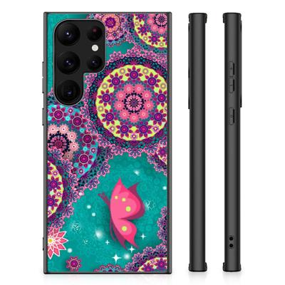 Samsung Galaxy S23 Ultra Leuk Telefoonhoesje Cirkels en Vlinders Samsung Galaxy S23 Ultra Leuk Telefoonhoesje Cirkels en Vlinders