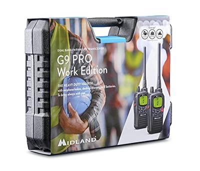 Midland G9 Pro 2er Kofferset C1385.04 PMR-portofoon Set van 2 stuks Midland G9 Pro 2er Kofferset C1385.04 PMR-portofoon Set van 2 stuks