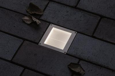 Paulmann Brick 94336 Vloerinbouwlamp LED vast ingebouwd LED 3 W Aluminium, Grijs
