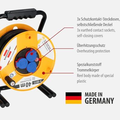 Brennenstuhl Kabelhaspel Brobusta-F290 | 40m 2,5 | 1318940 - 1318940 - thumbnail