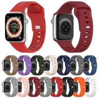 By Qubix - Square siliconen band - Oranje - Compatible met Apple Watch 44mm / 45mm / 46mm / 49mm - Compatible Apple watch bandjes - thumbnail
