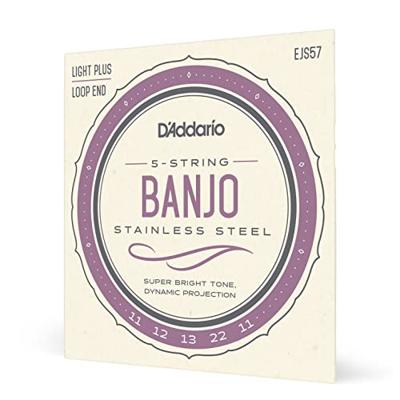 D'Addario EJS57 Stainless Steel Custom Medium 11-22 snaren voor vijfsnarige banjo D'Addario EJS57 Stainless Steel Custom Medium 11-22 snaren voor vijfsnarige banjo