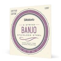 D&apos;Addario EJS57 Stainless Steel Custom Medium 11-22 snaren voor vijfsnarige banjo - thumbnail