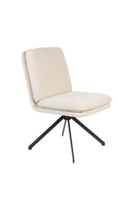 Zuiver Draaibare Eetkamerstoel 'Tyler' Bouclé, kleur Beige