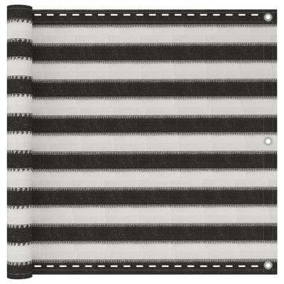 Balkonscherm 90x500 cm HDPE antraciet en wit Balkonscherm 90x500 cm HDPE antraciet en wit