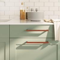 Handvatten 10 st 224 mm roestvrij staal bronskleurig - thumbnail