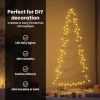 Metalen kerstboom met standaard Zwart 210 cm Staal - thumbnail