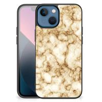 Apple iPhone 13 mini Marmeren Print Telefoonhoesje Marmer Goud - thumbnail