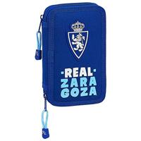 Dubbele etui Real Zaragoza Blauw 12.5 x 19.5 x 4 cm (28 Onderdelen) - thumbnail