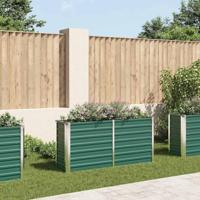 VidaXL Plantenbak verhoogd 160x40x77 cm gegalvaniseerd staal groen - thumbnail
