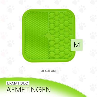Eat Slow Live Longer Lick Mat Duo M Groen