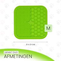 Eat Slow Live Longer Lick Mat Duo M Green - thumbnail