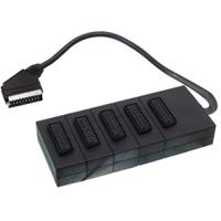 Scart verdeelbox voor het aansluiten van 5 apparaten - thumbnail