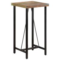 Bartafel 55x55x107 cm massief gerecycled hout en ijzer - thumbnail