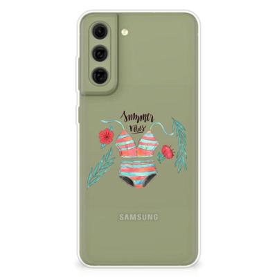 Samsung Galaxy S21FE Telefoonhoesje met Naam Boho Summer Samsung Galaxy S21FE Telefoonhoesje met Naam Boho Summer