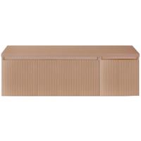 Frozen 3D Badmeubelset 140 cm - Greeplijst in Kleur - Wastafel Onderkast met Bovenblad Peach - thumbnail