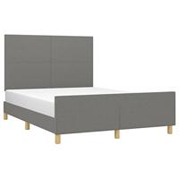 Bedframe zonder matras stof donkergrijs 140x200 cm - thumbnail