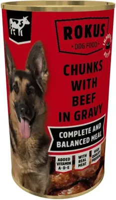 Rokus Chunks Adult hondenvoer rund 1,24kg