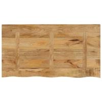 Tafelblad met natuurlijke rand 120x60x3,8 cm massief mangohout - thumbnail