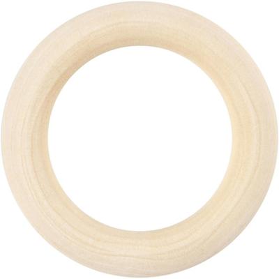 Creativ Company Ring hout, d 55 mm, 6 stuk/ 1 doos