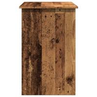 Bureau 100x50x76 cm bewerkt hout oud houtkleurig - thumbnail