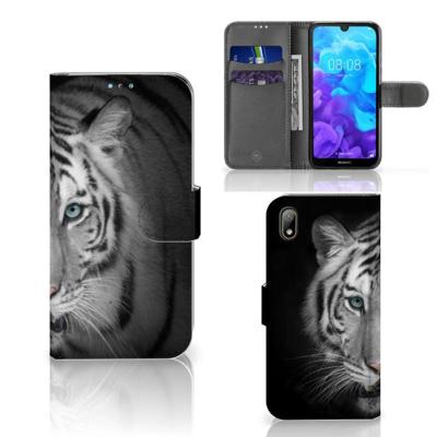 Huawei Y5 (2019) | Telefoonhoesje | Met pasjeshouder | Tijger