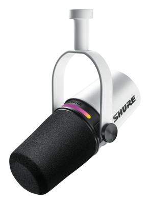 Shure MV7+-W - lessenaar/zangmicrofoon met XLR/USB-C connector, wit