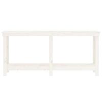 VidaXL Werkbank 180x50x80 cm massief grenenhout wit - thumbnail