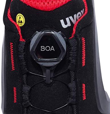 uvex 6567 6567242 Lage veiligheidsschoenen S3 Schoenmaat (EU): 42 Zwart/rood 1 paar