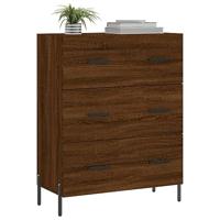 Dressoir 69,5x34x90 cm bewerkt hout bruin eikenkleur - thumbnail