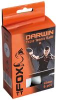 Fox TT tafeltennisballen Darwin 1 Star 40 mm wit 6 stuks - thumbnail