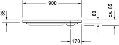 Duravit D-Code Douchebak vierkant 90x90cm met antislip Wit