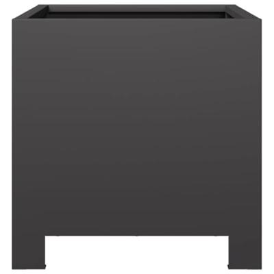 VidaXL Plantenbak 30x30x30 cm staal zwart