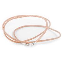 Lederen Halsketting met Karabijnslotje Lichtbruin - thumbnail