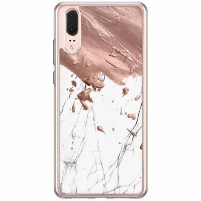 Huawei P20 siliconen hoesje - Marble splash