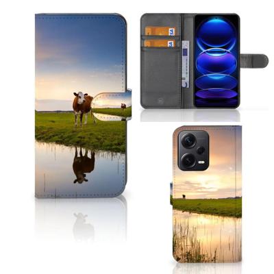 Xiaomi Poco X5 Pro | Note 12 Pro 5G | Telefoonhoesje | Met pasjeshouder | Koe Xiaomi Poco X5 Pro | Note 12 Pro 5G | Telefoonhoesje | Met pasjeshouder | Koe