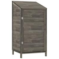 VidaXL Tuinschuur 55x52x112 cm massief vurenhout antracietkleurig - thumbnail