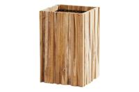 Plantenbak Miguel vierkant medium teak 45 x 45 cm. (H 70cm.) | 4 Seasons Outdoor - thumbnail