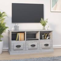 Tv-meubel 100x35x50 cm bewerkt hout grijs sonoma eikenkleurig - thumbnail