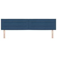 LED Hoofdbord met LED-striplichten Blauw 200 cm Polyester - thumbnail