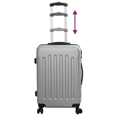 VidaXL Koffer met slot 3 pcs zilver 50 x 31 x 78 cm abs kunststof VidaXL Koffer met slot 3 pcs zilver 50 x 31 x 78 cm abs kunststof