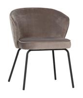WOOOD Eetkamerstoel 'Admit' Velvet, kleur khaki - thumbnail
