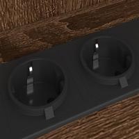 Nachtkastje bruin eikenkleur 38 x 31 x 61 cm Bewerkt hout - thumbnail