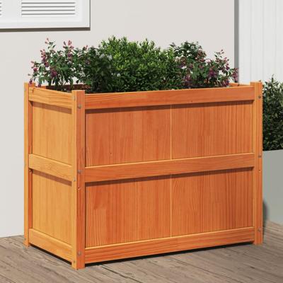 VidaXL Plantenbak 90x50x70 cm massief grenenhout wasbruin