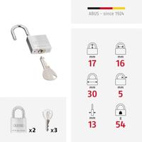 ABUS Hangslot 64Ti/30 Twins B/Dfnli - 64TI/30 TWINS C - 64TI/30 TWINS C - thumbnail