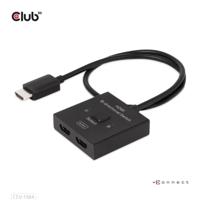 Club 3D hdmi switch 2-in-1 bi-directional for 8k60hz or 4k120hz (zwart, 0.5 meter) - thumbnail
