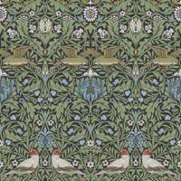 Dutch Wallcoverings Hidden Treasures 2 -Bird Green/Blue - Groen/Blauw - thumbnail